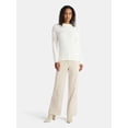thumbnail image 3 of Time and Tru Women’s and Women’s Plus Mixed Stitch Sweater, Midweight, Sizes XS-4X, 3 of 6