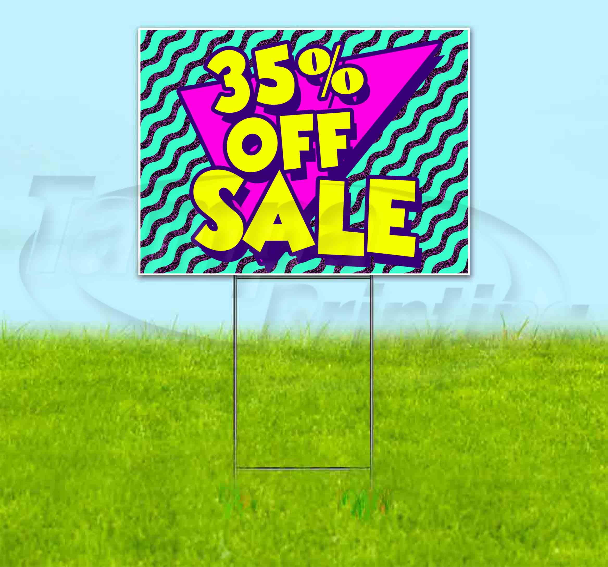 Fwyp 35% Off Sale (18" x 24") Yard Sign, Includes Metal Step Stake