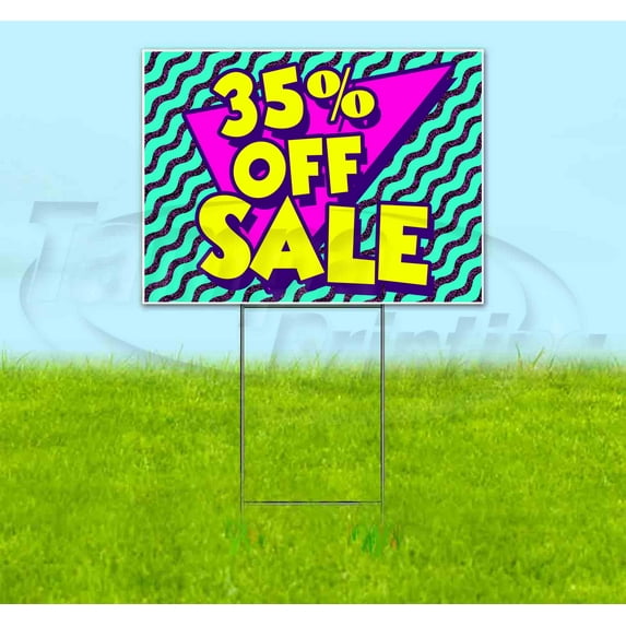 Fwyp 35% Off Sale (18" x 24") Yard Sign, Includes Metal Step Stake