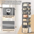 thumbnail image 3 of Hassch Rotating Shoe Rack Tower, 72.44" Vertical Spinning Shoe Display Lazy Susan Closet Organization, Revolving Storage Round Carousel for Handbags/Shoes (Gray), 3 of 10