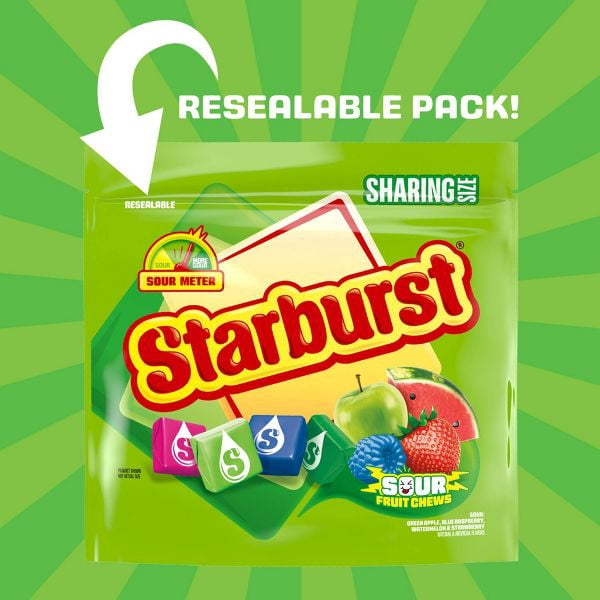 Starburst Sour Sharing Chewy Candies - 15.6oz-4 pack-with candy pack