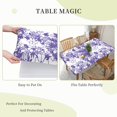 thumbnail image 6 of YFYANG 5FT Rectangular Table Cloth, Waterproof Polyester Purple Floral Line Doodle Table Cover, Indoor Outdoor Decorative Tablecloths with Elastic Edge, 6 of 8