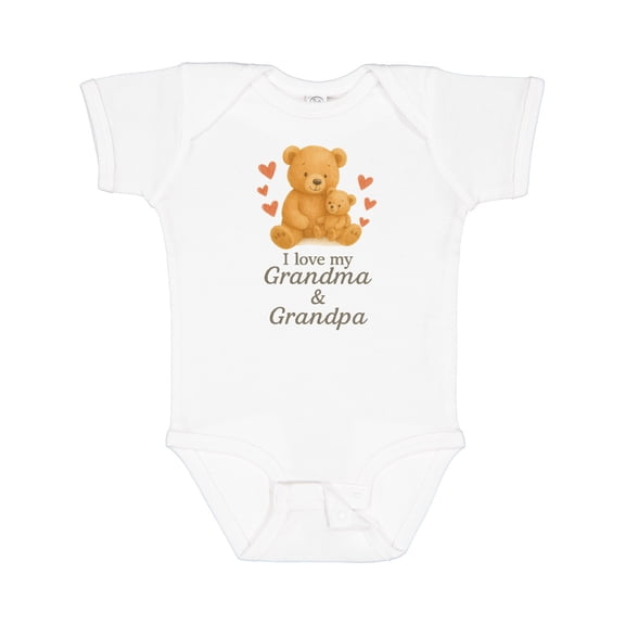 Inktastic I Love My Grandma and Grandpa Bear Family Boys or Girls Baby Bodysuit
