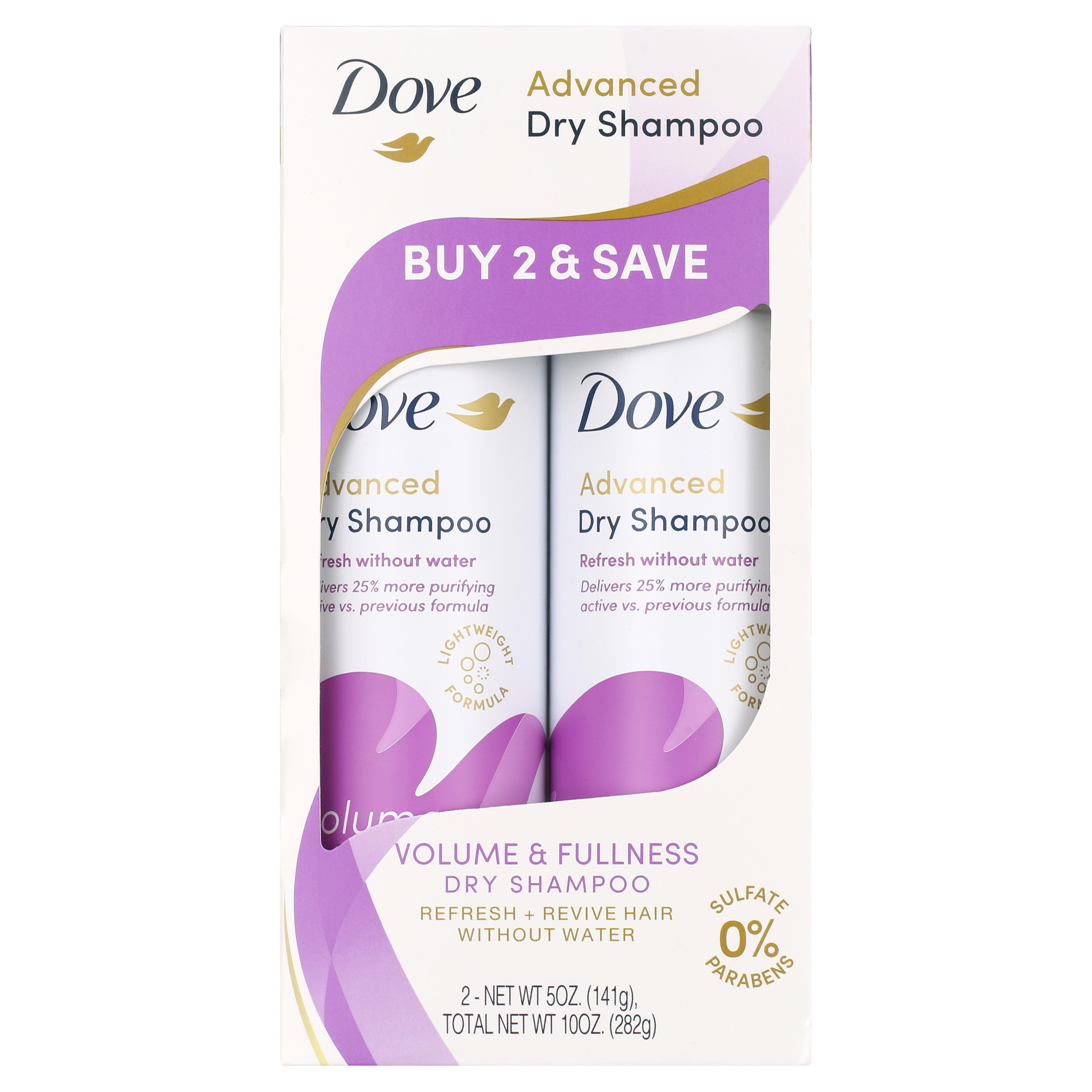 Dove Care Between Washes Dry Shampoo For Refreshed Hair Volume And Fullness 5 Oz 2 Pack 0728