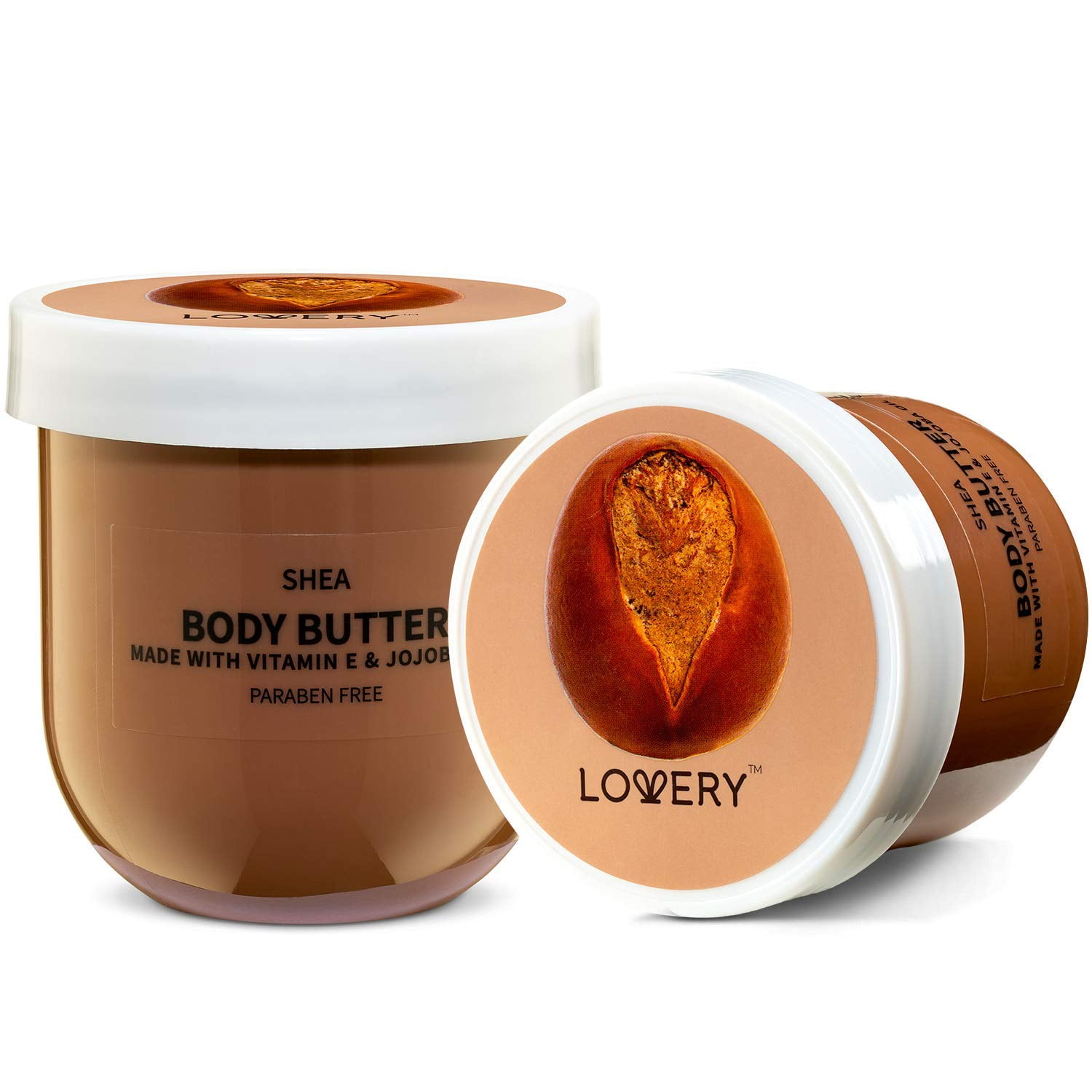 LOVERY Shea Whipped Body Butter, 6oz UltraHydrating Shea Butter Body