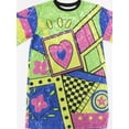 thumbnail image 6 of LovelyWholesale Women's Sequin T Shirt Dress Sexy Floral Letter Print 3/4 Sleeve Birthday Dress Glitter Party Clubwear, 6 of 7