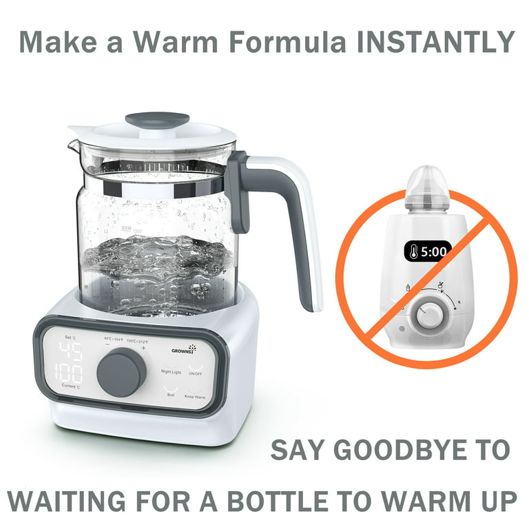 Dcenta Portable Warmer for Formula 300ml Capacity Precise Control Built-in  Battery Wireless Instant Warmer Electric Kettle for Car Travel 