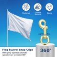 thumbnail image 3 of Uxcell 2 Pcs Clips de Bandera Giratorios, Ganchos de Mástil de Bandera de Aleación de 4.1 Pulgadas, Tono Dorado, 3 of 6