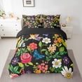 thumbnail image 2 of Castle Fairy Cartoon Butterflies Bird Bedding Comforter Set,Flowers Queen Bedding Sets, 2 of 8