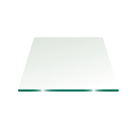 

32 Square Glass Top 1/2 Thick - Flat Polish Edge With Touch Corners