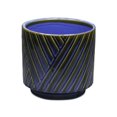 thumbnail image 3 of Cheungs 5919BGR Parlora Crossed Diagonal Pattern Straight Side Ceramic Pot, Blue - Large, 3 of 5