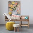 thumbnail image 3 of Creative Co-Op Tufted Wool and Cotton Lumbar Pillow with "Peachy" Message, Cream and Red, 3 of 12