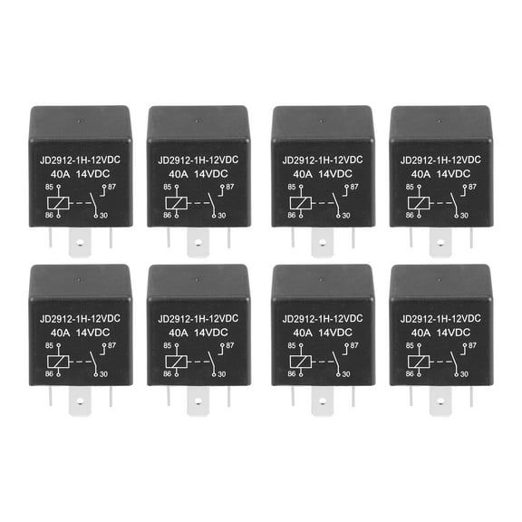 Car Relay 4 Pin 12V 40Amp SPST Model JD2912-1H-12VDC 40A 14VDC Automotive Relay Switches 8 Pcs