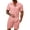 Pink, variant on sunsanly 2Pcs/Set Men Casual Outfit Lapel Short Sleeve Single Breasted Shirt Elastic Drawstring Waist Wide Leg Shorts Set Solid Color Loose Fit Outfit