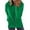 Green, variant on Lenago Women's Cute Hoodies Fashion Woman Long Sleeve Zipper Open Front Loose Outerwear Printing Blouse Coat Tops Pockets Hooded Blouse Fall Outfits on Clearance