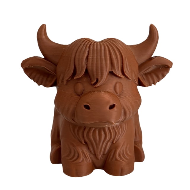 Organizador de escritorio con forma de vaca de las tierras altas, contenedor de almacenamiento de papelería, adorno decorativo para el escritorio de la oficina en casa.