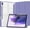 Purple, variant on Slim Tablet Case for Samsung Galaxy Tab S7 FE 2021/S7 Plus 2020 12.4 Inch with Transparent Back Shell, Shockproof Clear Tri-Fold Protective Cover with S Pen Holder, Auto Wake/Sleep (Pink)