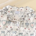 thumbnail image 5 of JUMEYU Baby Girl Summer Pajamas Girls Pajamas Short Sleeve Pjs Toddler Summer Sleepwear Sets 12 18 Months (Beige,12-18 Months), 5 of 6