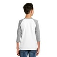 thumbnail image 2 of District Youth Very Important Tee 3/4-Sleeve Dt6210y - Light Heather Grey/ White - M, 2 of 4