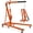 Orange, variant on Memoryfield 2 Ton Folding Engine Hoist Cherry Picker, 4400 lb Hydraulic Shop Crane with Telescopic Boom and 6 Casters, Red