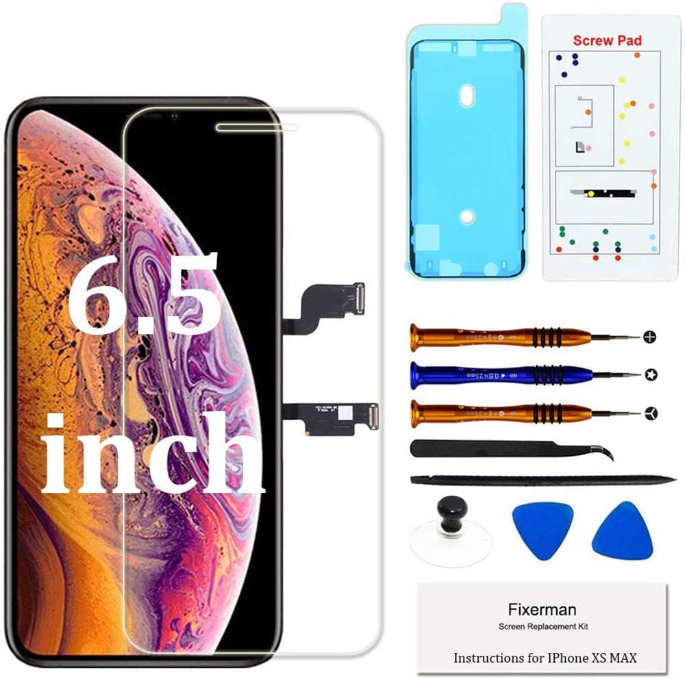 A2103 A2102 Bsz4uov 3D Touch Screen LCD Digitizer Replacement for A1921 for iPhone XS Max Screen Replacement 6.5”with Waterproof Frame Adhesive Sticker+Screen Tempered Protector A2101 A2104 