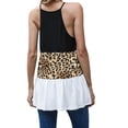 thumbnail image 2 of Women's Leopard Stitched Vest With Lace Off Shoulder Suspender, Summer Sleeveless Color Matching Sexy Tops for Beach Vacation, 2 of 7