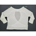thumbnail image 6 of Splendid Women's Sheer Stripe Draped Cut-Out 3/4 Sleeve Activewear Fitness Top, 6 of 11