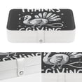 thumbnail image 4 of Thanksgiving PU Leather Earring Organizer Box with Removable Compartment, Display Case, and Bracelet Holder - Portable Storage Solution, 4 of 6