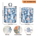 thumbnail image 5 of Yayeee 4 Pack Qtip Holder Bathroom Cotton Swab Canister with Lid Clear Dispenser Set, Floral Easter Rabbits, 5 of 6
