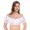 White, variant on JeashCHAT Plus Size Tops for Women Women Short Sleeve Off Shoulder Bandage White Lace T-shirt Tops Blouse