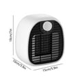 thumbnail image 3 of Fiudx Calefactor Portátil de Cerámica de Calentamiento Rápido, Control de Temperatura de Dos Velocidades, Funcionamiento Silencioso y Seguro, Ideal para Uso En Casa, Oficina o Dormitorio, Diseño Comp, 3 of 6