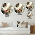 thumbnail image 4 of Designart "Mixed Colors Abstract Orange and Blue IV" Minimalism Metal Round Art Living Room, 4 of 5