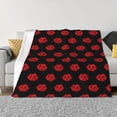 thumbnail image 1 of Fotbe Red Beautiful Lips Manta de Franela con Estampado, Manta Ultrasuave para Cama, Sofá, Auto, Hipoalergénica y Antibolitas-40"x30", 1 of 6