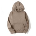 thumbnail image 6 of Women's Pullover Hoodie Cozy Fall Sweatshirt with Drawstring Hood Front Pocket Relaxed Fit Hoodies, 2XL, 6 of 6