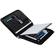 Leather Organizer Padfolio with Handle and Pocket, for iPad and Letter A4 Paper