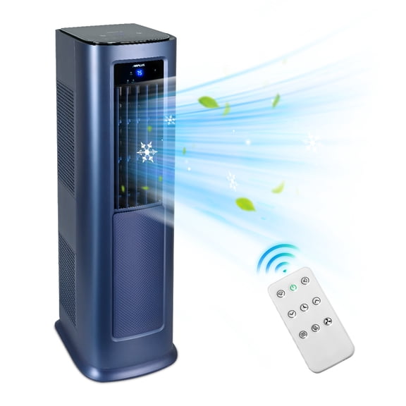9,000 BTU (DOE) Portable Air Conditioner Cools 1,000 sq. ft. with Dehumidifier, Heater and Remote, with 1.2m Drain Hose