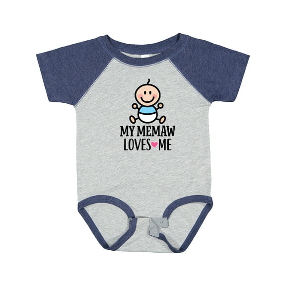 Inktastic My Memaw Loves Me Baby Boy Boys Baby Bodysuit
