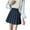 Navy Blue, variant on Girls Women's Pleated Skirt Anti-glare High Waisted College Skater Tennis School A-Line Skirt Uniform Skirts Student Skirt,S-XL,White