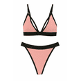 thumbnail image 3 of Women’s Cotton Bra & Panty Set with Elastic Logo Band Black, Large, 3 of 6