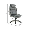 thumbnail image 2 of FurniFact Ergonomic Leather Office Chair – Executive High Back Gray Desk Chair, 2 of 12