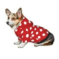 thumbnail image 6 of Bingfone Red Polka Dot Dog Clothes Hoodie, Pet Winter Coat,Puppy Sweatshirts For Small Dogs Boy Girl,Suitable For All Breeds-Small, 6 of 8