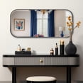 thumbnail image 2 of Tyler Dillon Rectangular Beveled Dressing Mirror with Matte Black Metal Frame 40"H x 18"W, 2 of 10