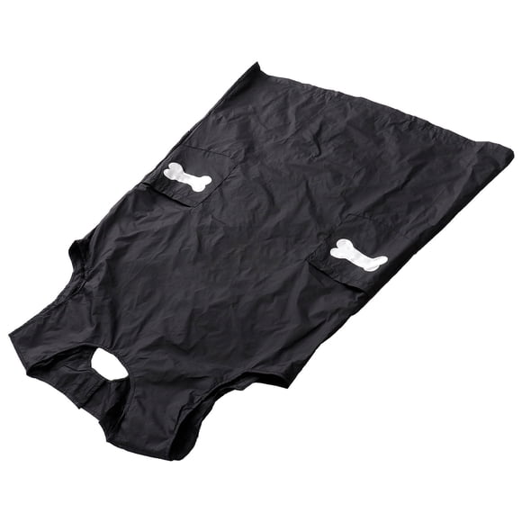 OUNONA Black Sleeveless Dog Grooming Apron Halter Neck Style for Work Protecting Clothes