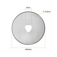 thumbnail image 2 of Rotary Cutter Blades 45mm Steel for Sewing, Silver Tone, 2 Pieces, 2 of 5