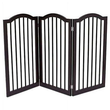 UPC: 0667031413720 | Internet s Best Pet Gate with Arched Top – 3 Panel – 36  Tall – Espresso