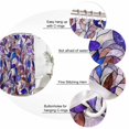 thumbnail image 3 of Purple Blue Leaves Bathroom Shower Curtains with 12 Hooks Polyester Waterproof Shower Curtain for Stalls and Bathtubs Stained Glass Botanical Leaf Branches Decorative Bathroom Curtain 36x78 Inches, 3 of 9