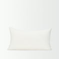 thumbnail image 3 of Mercana Janelle Cream W/ indigo Print Linen Lumbar Decorative Pillow Cover, 3 of 6
