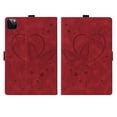 thumbnail image 2 of ELEHOLD for iPad Air 13 inch 2024 Leather Case,Embossed Butterfly Pattern Folio Flip Smart Case Card Slots Kickstand Magnetic Clasp ShockAirof Case for iPad Air 13" 2024,Red, 2 of 7