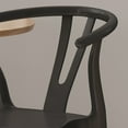 thumbnail image 4 of Plastic Dining Chair Set of 2 - Modern Style , Y-Shaped Wishbone Design in Premium Plastic and Durable Beechwood Legs, Lightweight and Portable Perfect for Indoor Dining and Kitchen Seating, 4 of 6
