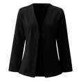 thumbnail image 4 of Veste Blazer Unie pour Femmes R Élégante à Manches Longues, Manteau Cardigan de Bureau, Blouse Formelle, 4 of 6
